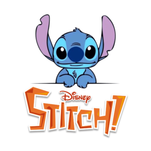 A cute Stitch PNG featuring the lovable blue alien from Lilo & Stitch on a transparent background.