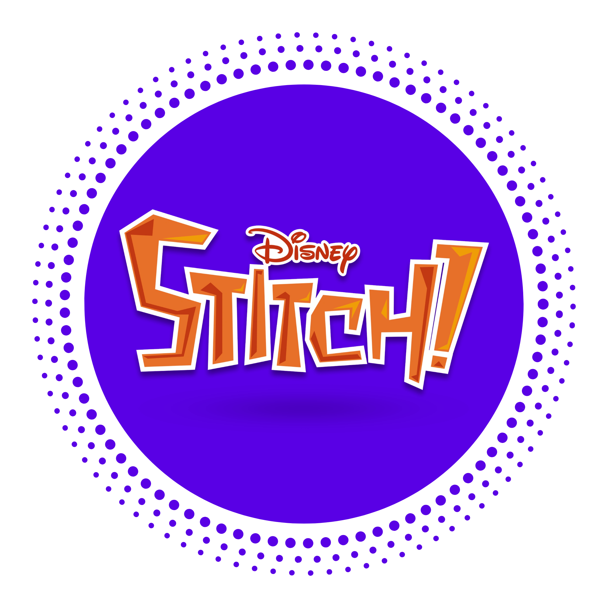 A Stitch Logo PNG featuring the adorable blue alien from Lilo & Stitch in a transparent background, perfect for digital and branding projects.
