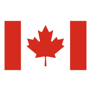 A rectangular Canada flag PNG with a transparent background, featuring the iconic red maple leaf on a white and red design.