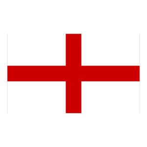 A rectangular London flag PNG with a transparent background, featuring the red cross of St. George with a sword emblem.