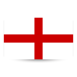 A rectangle-shaped London flag PNG with rounded corners and a subtle drop shadow, featuring the City of London’s emblem on a white and red background.