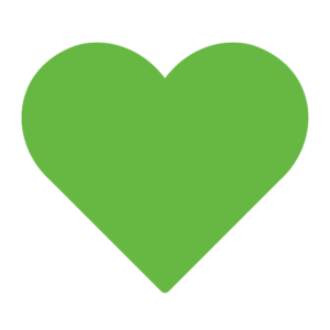 Green Love Shape PNG