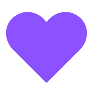 A purple love shape PNG with a transparent background, ideal for romantic, luxury-themed designs and creative artwork. Perfect for love-themed projects and digital designs.