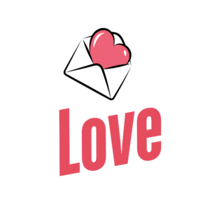 Love logo vector PNG with a stylish heart design, ideal for romantic branding and wedding themes.