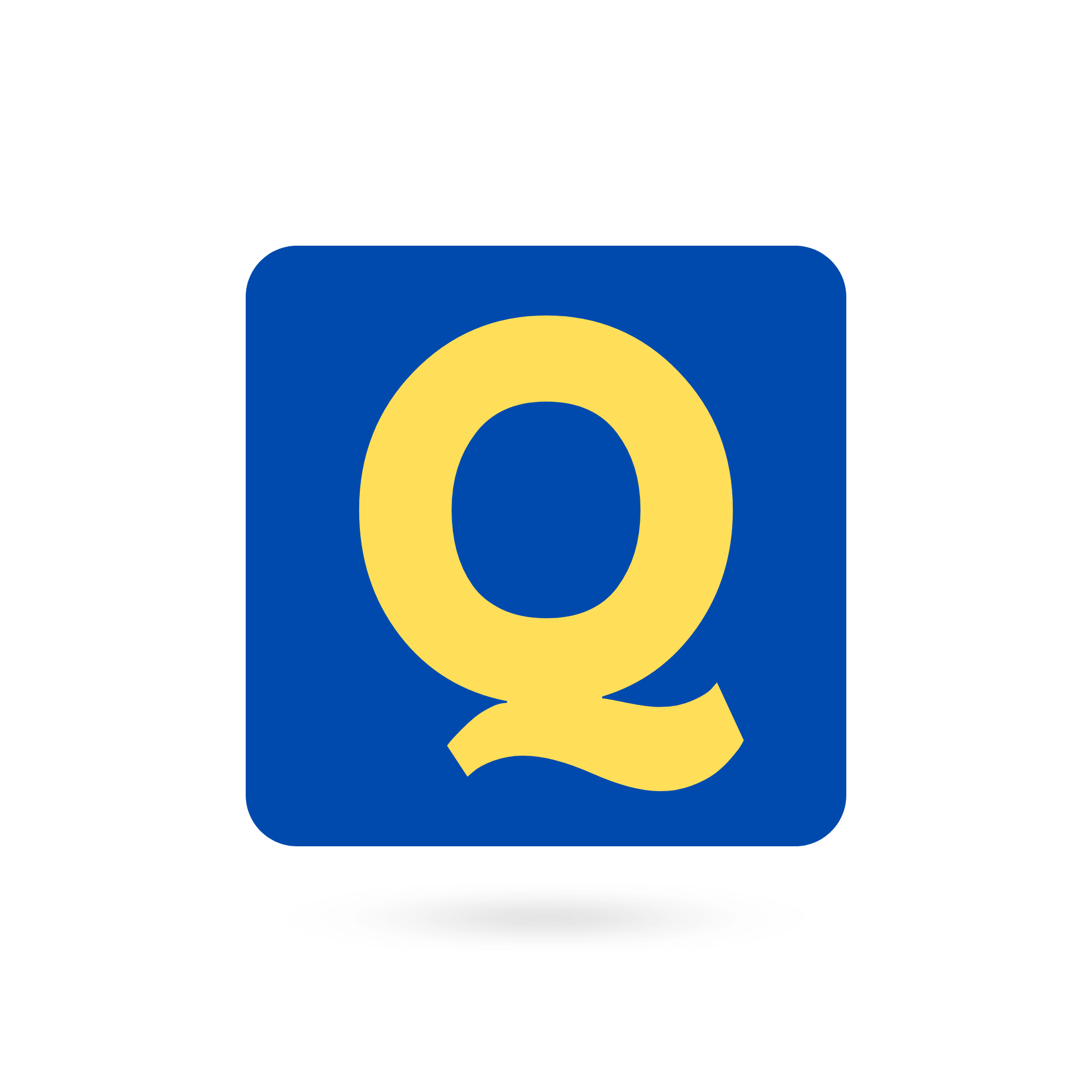 A clean capital "Q" inside a teal circle on a transparent background.