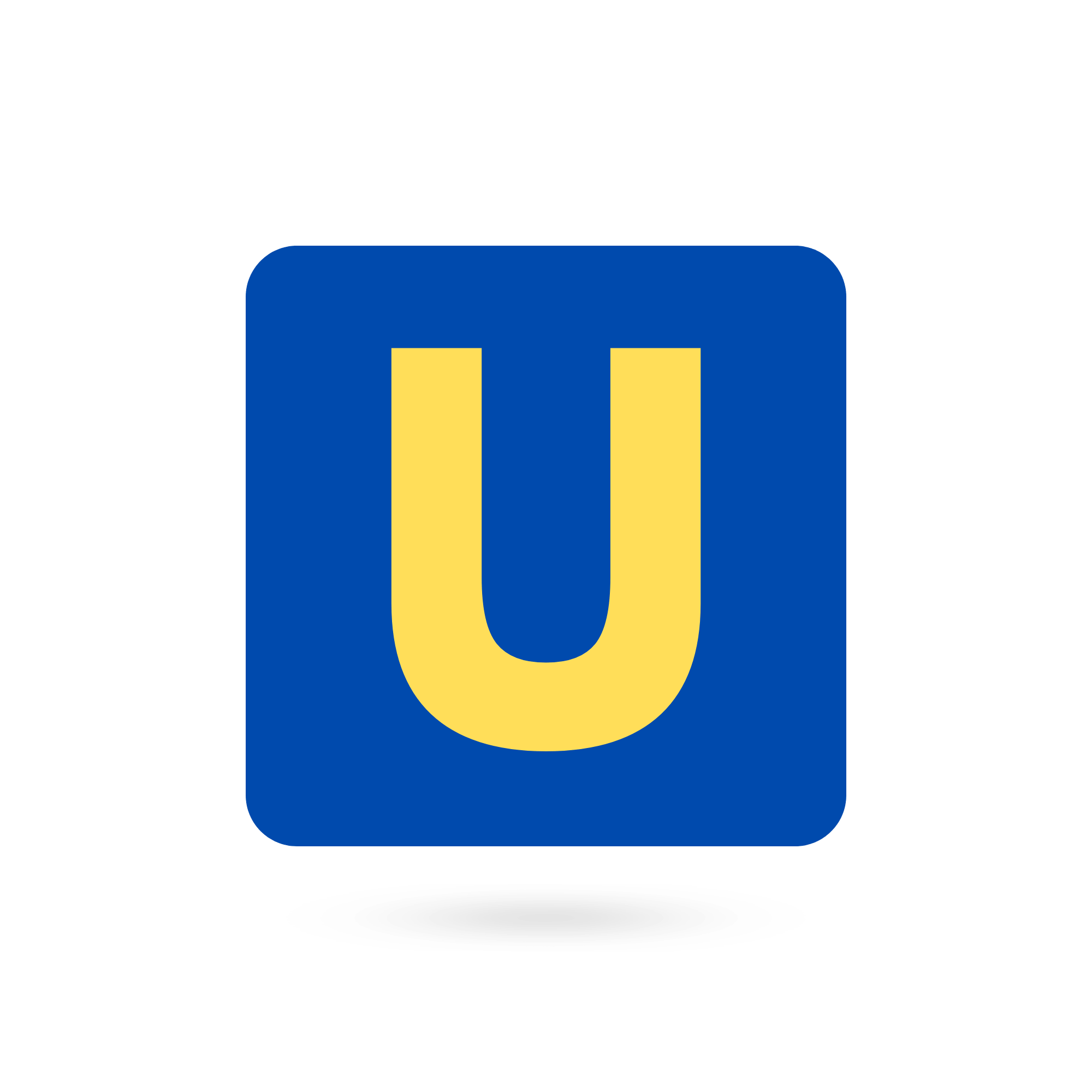 A bold capital "U" inside a green circle on a transparent background.