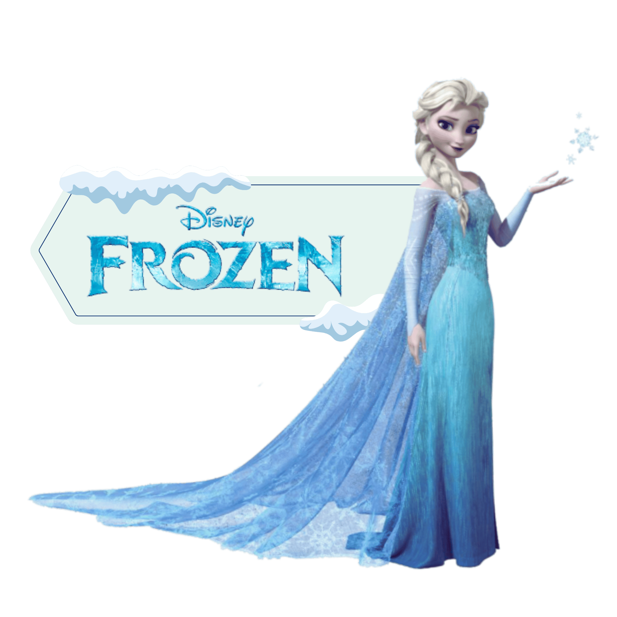 A group of Frozen characters including Elsa, Anna, Olaf, Kristoff, and Sven in PNG format with a transparent background.