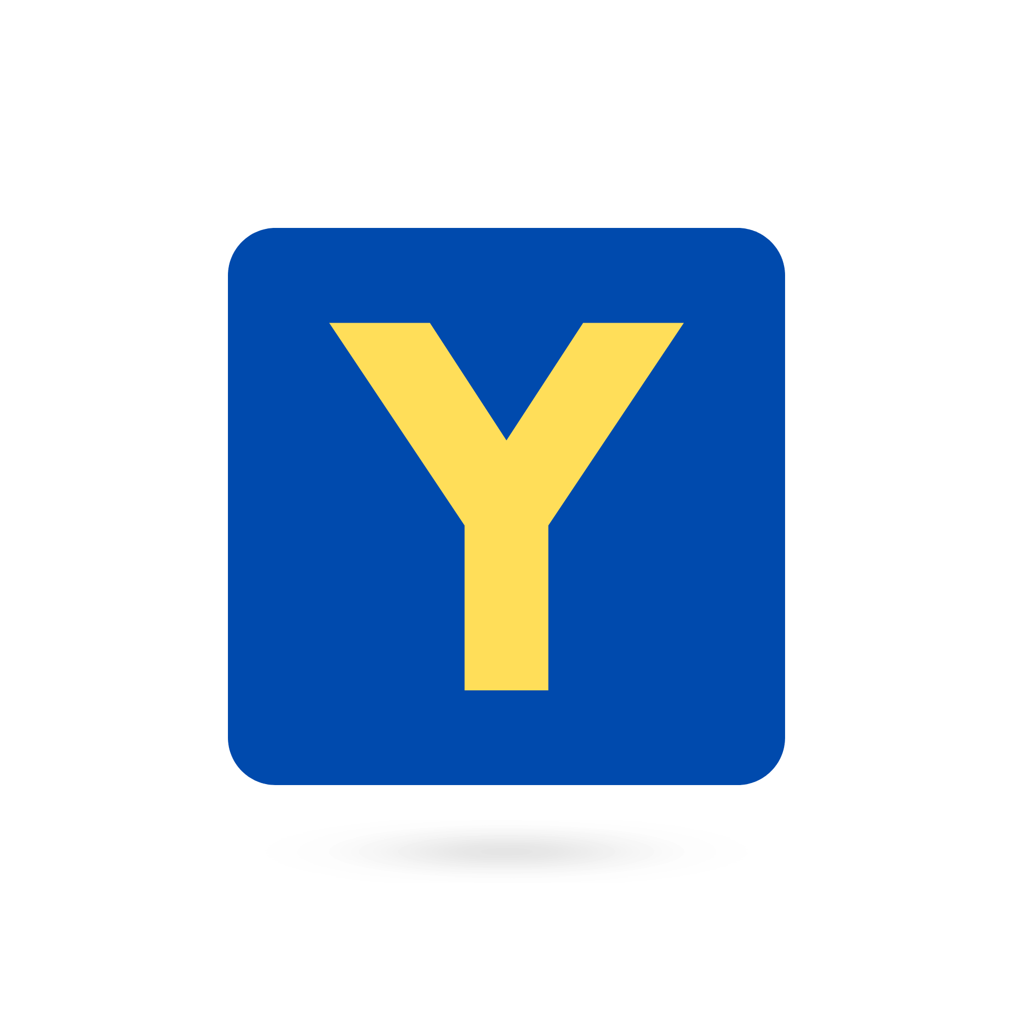 A bold capital "Y" inside a yellow circle on a transparent background.