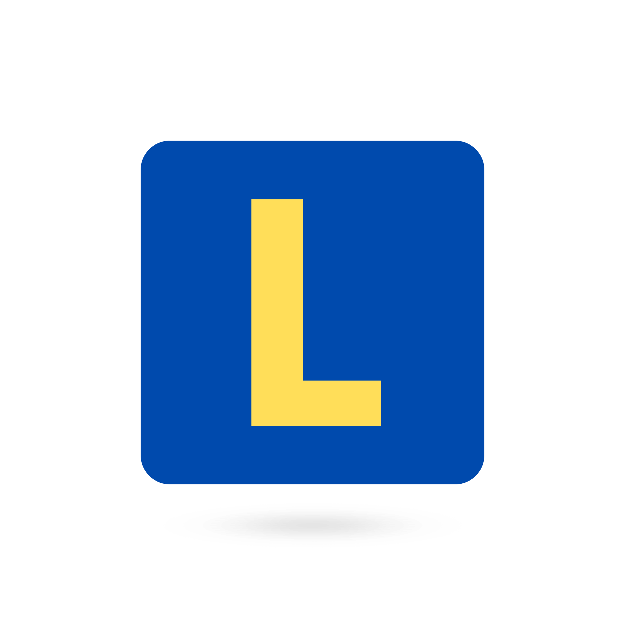 A bold capital "L" inside a red square on a transparent background.