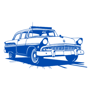 A yellow taxi illustrated in flat vector style with clean lines on a transparent background, ideal for travel and city transport visuals.