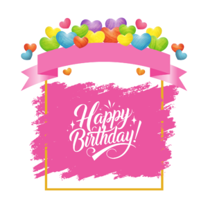 A refined “Happy Birthday” in gold script, perfect for classy birthday cards and luxury celebration designs, on a transparent background.