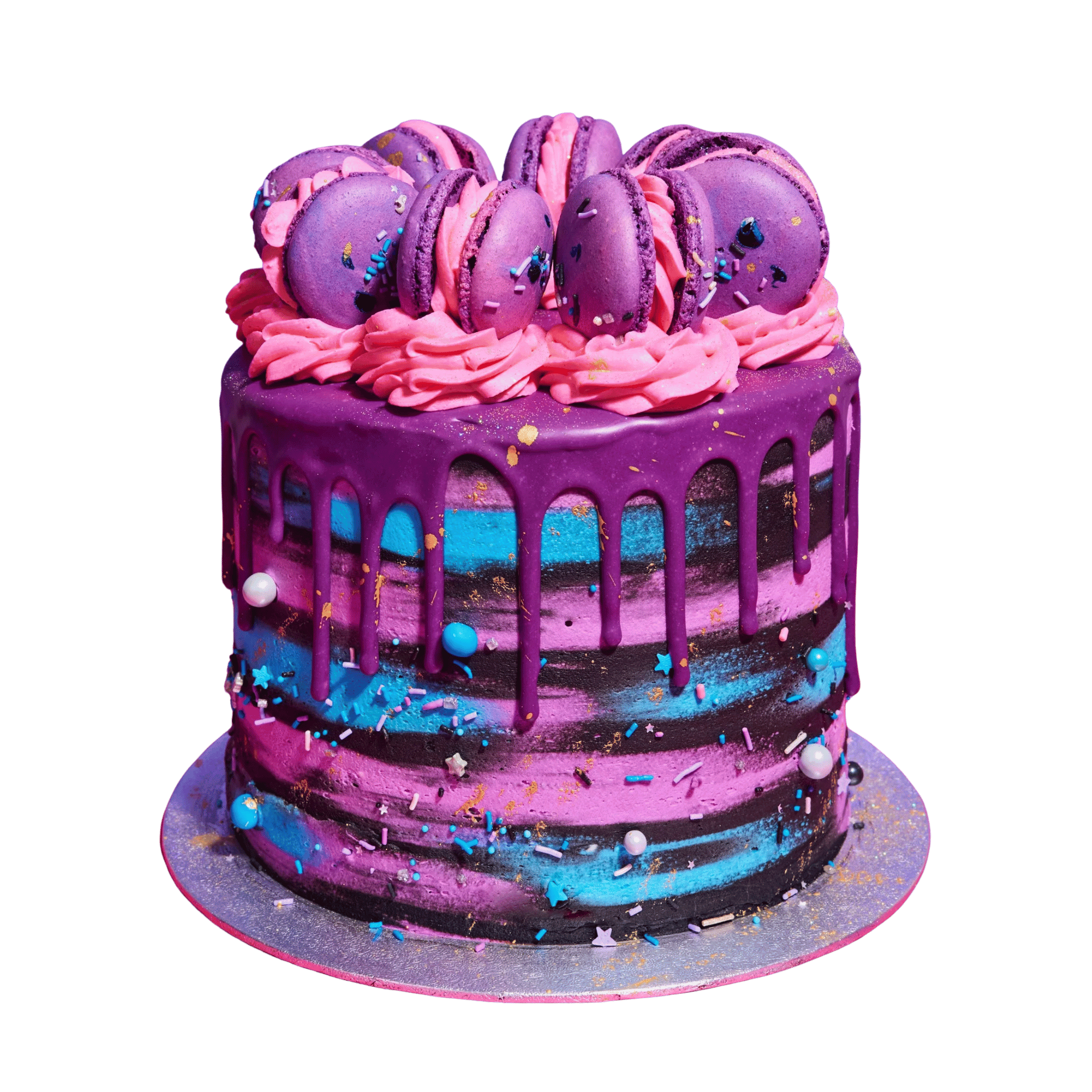 A gluten-free chocolate cake with rich layers and smooth frosting on a transparent background, perfect for healthy dessert visuals.