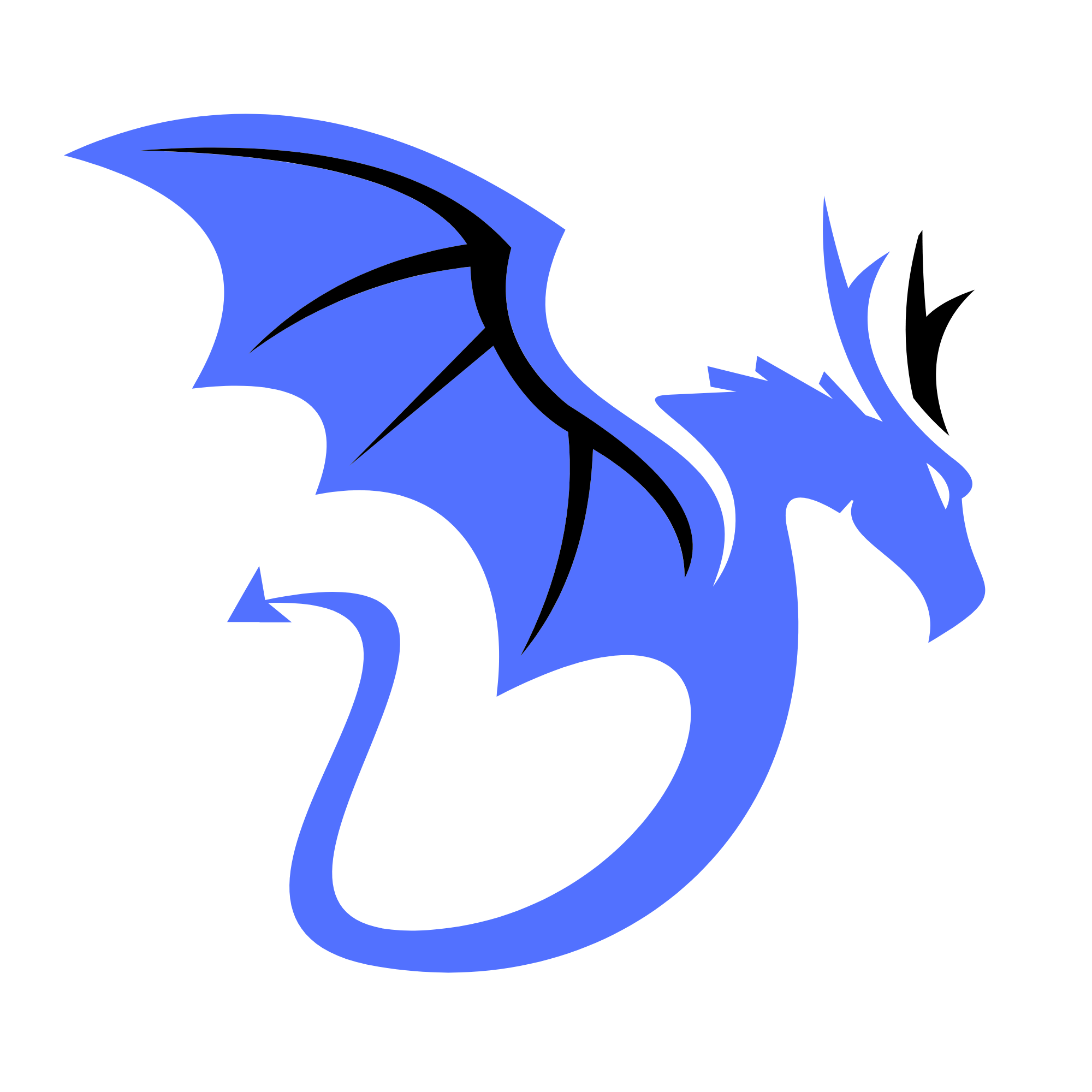 A detailed dragon icon PNG with sharp features and a transparent background, ideal for fantasy and gaming projects.