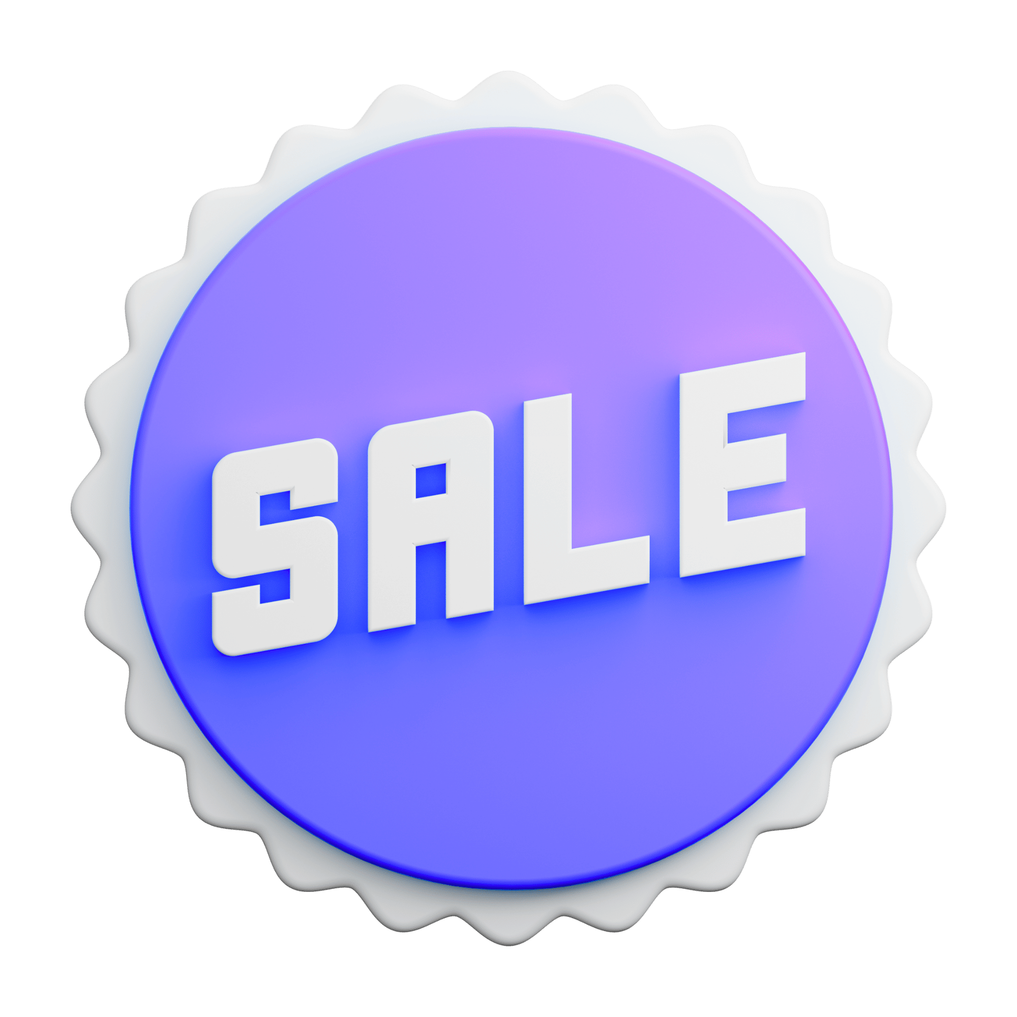 A bold "SALE" banner in vibrant colors to highlight discounts and offers, displayed on a transparent background.
