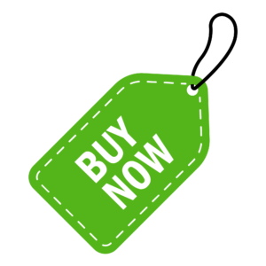A bold, modern “Buy Now” vector-style button with strong typography, ideal for online stores and digital ads, isolated on a transparent background.
