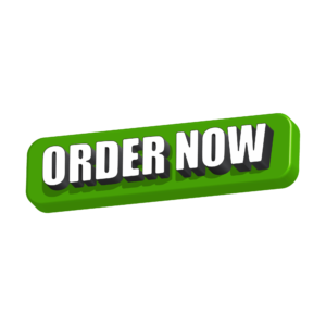 A bold "Order Now" button in bright color, ideal for food delivery apps, restaurant ads, and eCommerce promotions, isolated on a transparent background.
