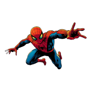Transparent PNG of Spider Man in action pose from Marvel comics.
