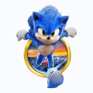 Sonic the Hedgehog in high-resolution PNG format with transparent background