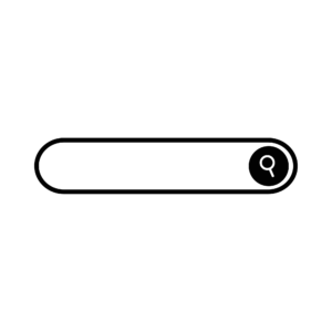 Transparent PNG of a modern search bar design element.