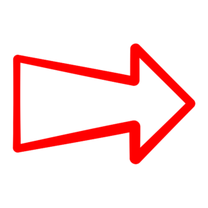 Transparent PNG of a red directional arrow pointing to the right.