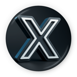 Twitter X circle logo in transparent PNG format