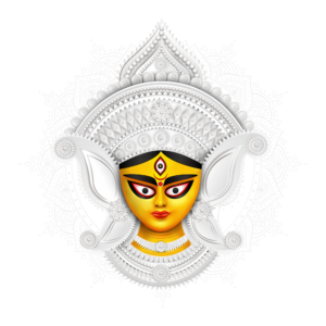 Transparent PNG of Maa Durga for Durga Puja and Navratri.