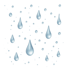 Transparent PNG of a single realistic rain drop isolated on a clear background.