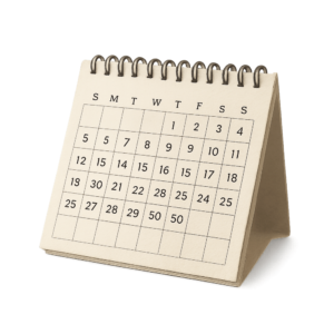 Transparent PNG of a calendar icon with dates.