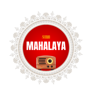 Transparent PNG of Subho Mahalaya greeting with Bengali cultural theme.