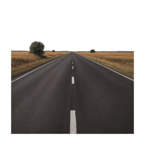 Road PNG transparent image of highway or street for travel, transport, and landscape design projects