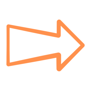 Orange Arrow PNG transparent image for presentations, infographics, web, and marketing design projects