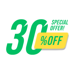 30% OFF PNG transparent image for e-commerce, marketing, and promotional design projects
