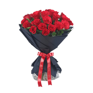 Transparent PNG of a beautiful red rose bouquet with multiple roses in high resolution.