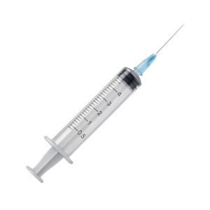 Transparent syringe PNG image for medical, hospital, and healthcare design use in posters and websites