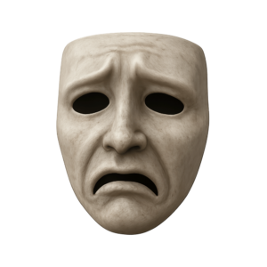 Theater Mask PNG transparent image of comedy and tragedy masks for drama, art, and creative projects