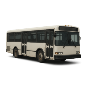 Bus PNG transparent image of vehicle for transport, education, and creative design projects