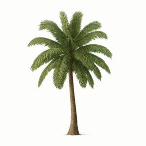 Palm Tree PNG transparent high-quality image for tropical, beach, and summer-themed designs