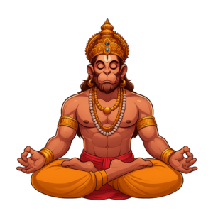 Vector Hanuman Ji PNG transparent image of Lord Hanuman for devotional, festival, and creative design projects