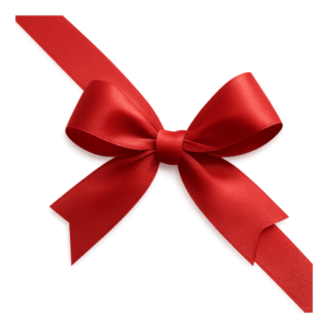 Transparent PNG of a decorative gift ribbon and bow in high resolution.