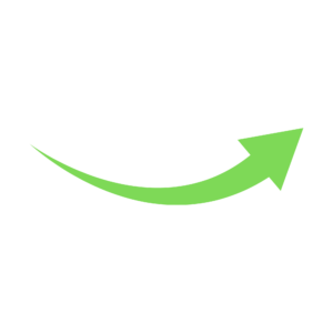 Transparent PNG of a green directional arrow icon suitable for navigation and design purposes.