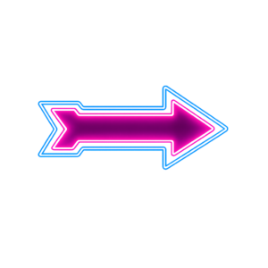 Neon Arrow PNG transparent glowing light