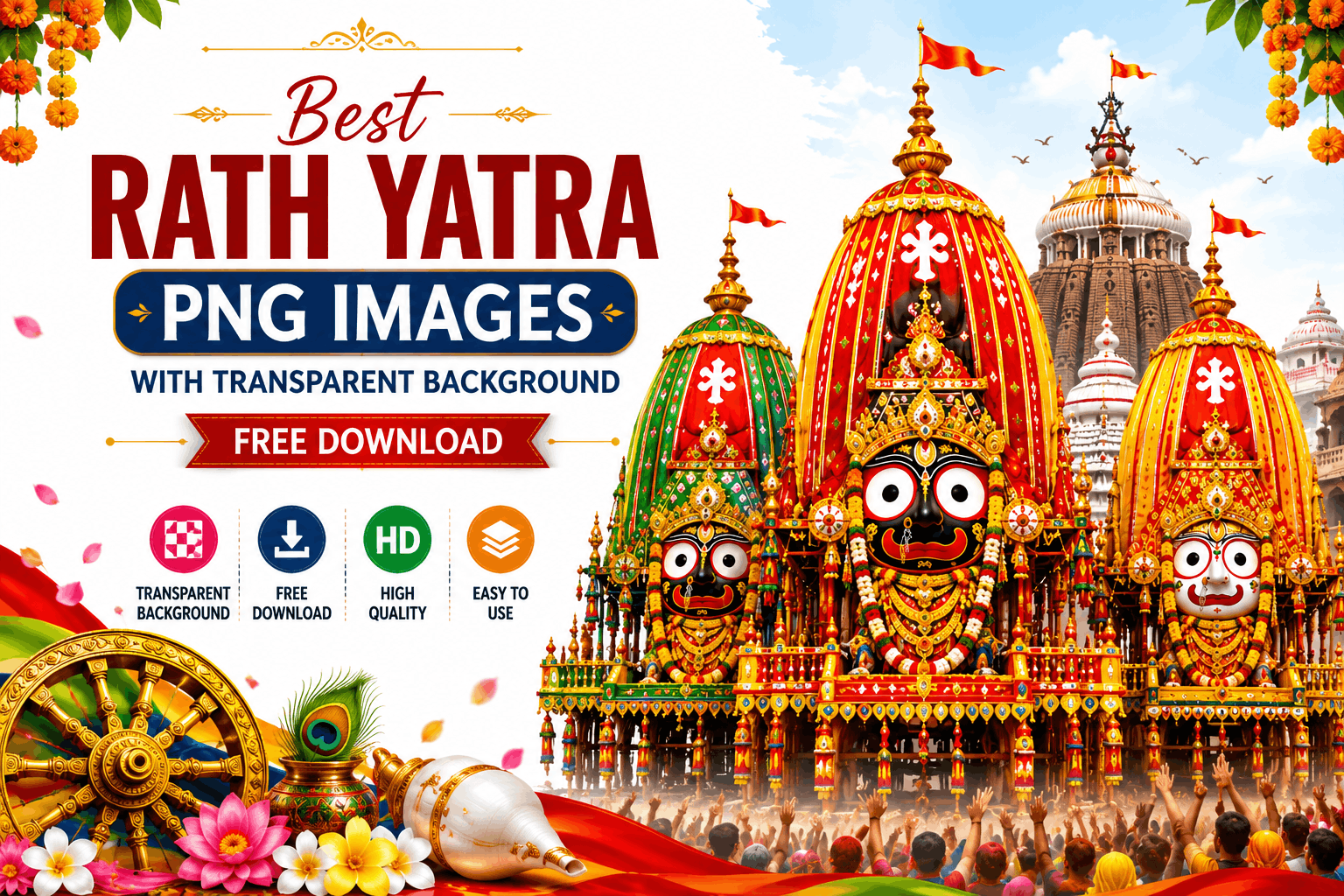 Best Rath Yatra PNG Images with Transparent Background Free Download
