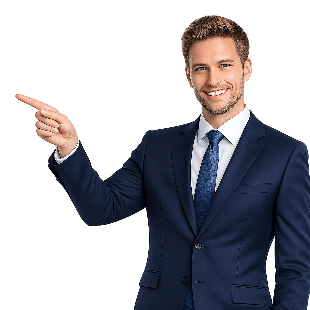 Business Man Pointing PNG
