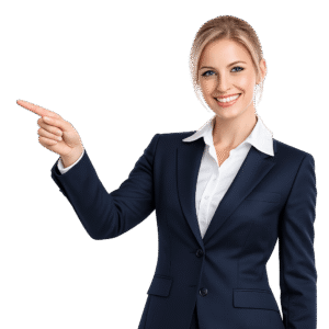 Business Woman Pointing PNG