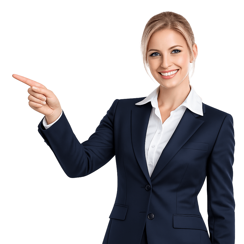 Business Woman Pointing PNG