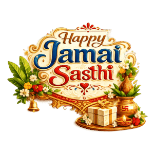 Happy Jamai Sasthi PNG