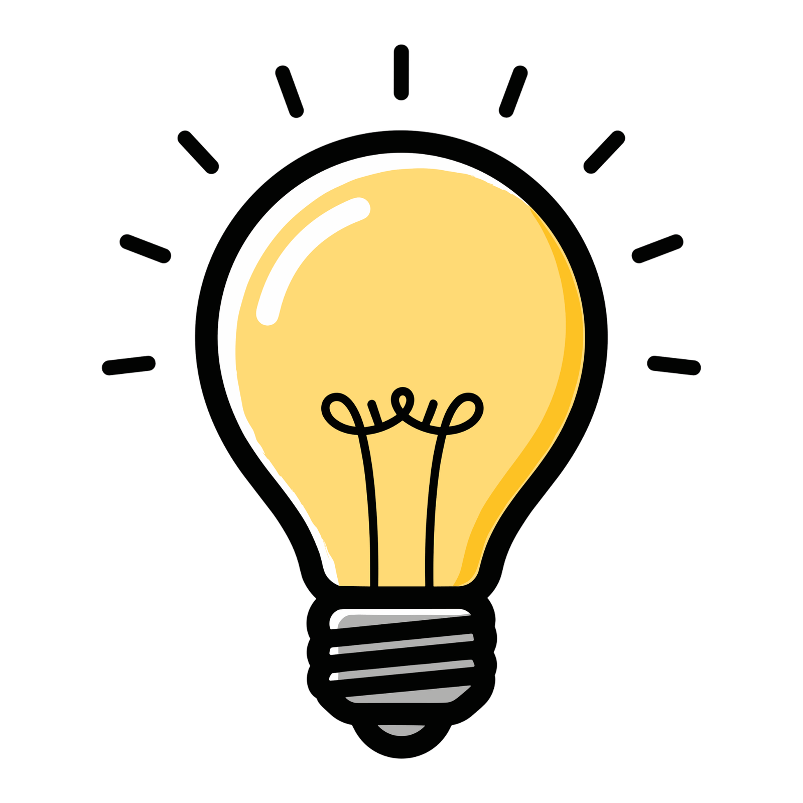Bright Idea Minimalist Light PNG