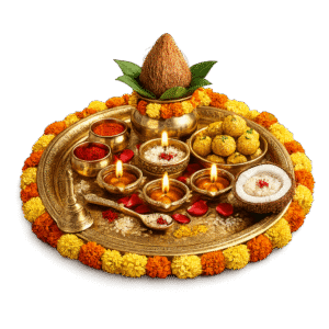 Diwali Puja Thali PNG
