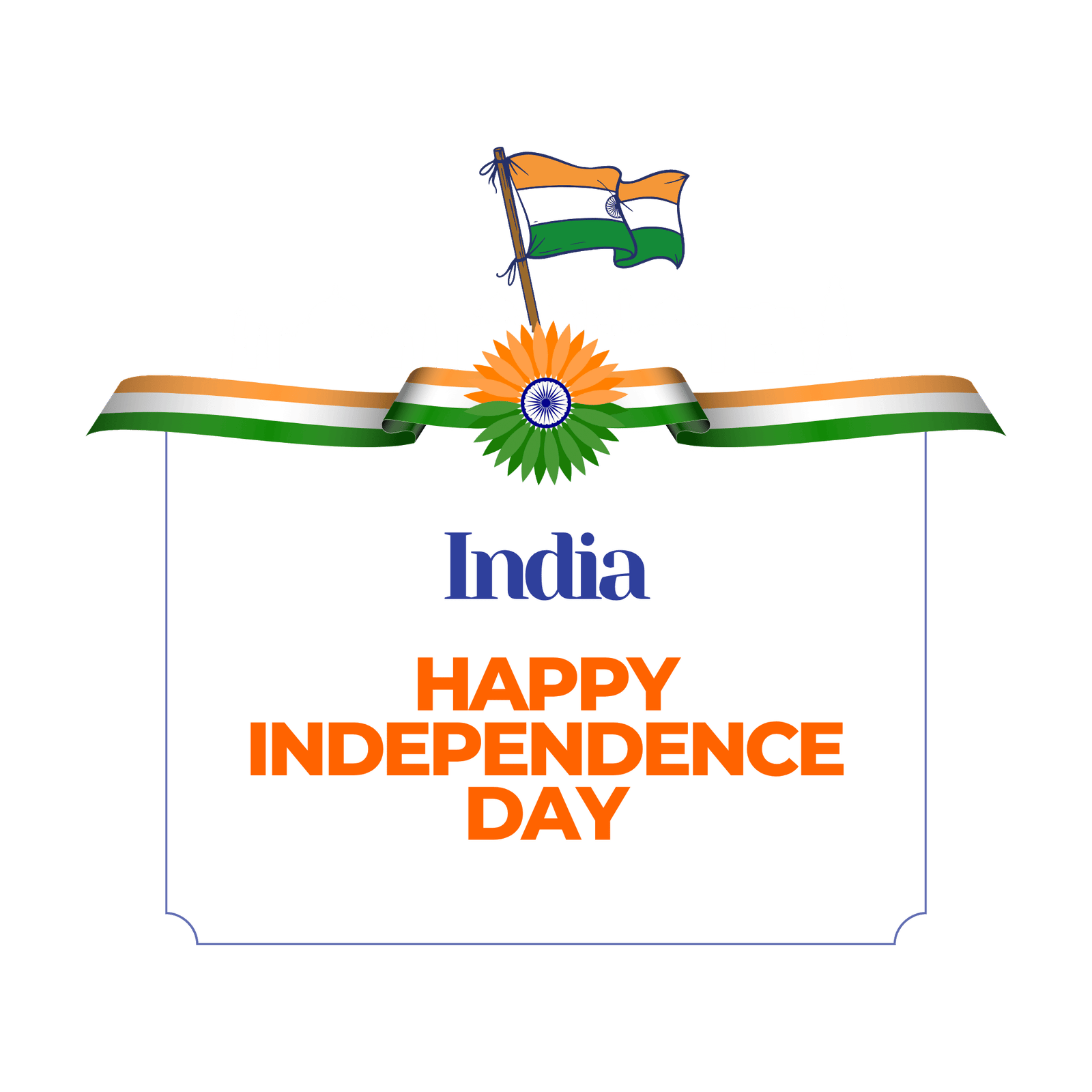 Happy Independence Day India PNG