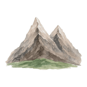 Watercolour Mountain PNG